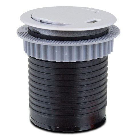 GNIAZDO CHOWANE WPUSZCZANE W BLAT OKRĄGŁE Z USB