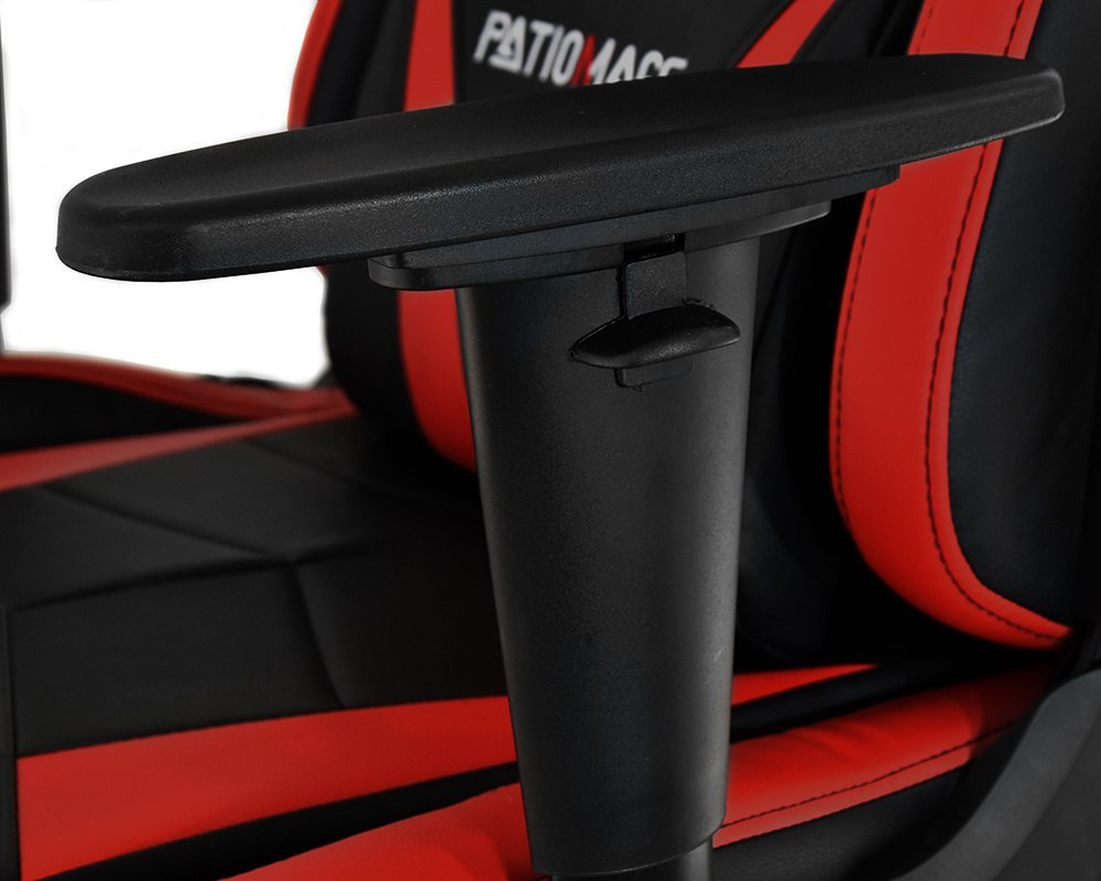 Krzesło gamingowe obrotowe dla gracza czerwone