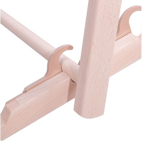 LEŻAK PLAŻOWY OGRODOWY DREWNIANY SKŁADANY REGULOWANY RÓŻOWY