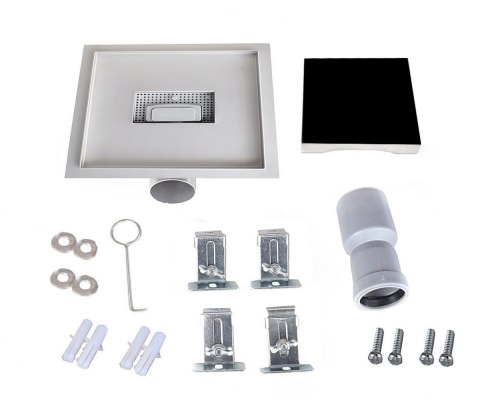 Odpływ kwadratowy Czarny Ściek wodny 20x20cm