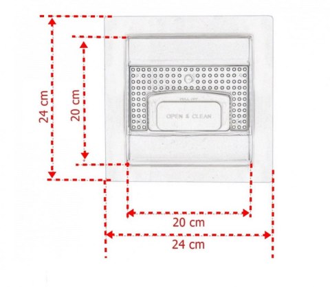 Odpływ kwadratowy Minimalistyczny Ściek wodny 20x20cm