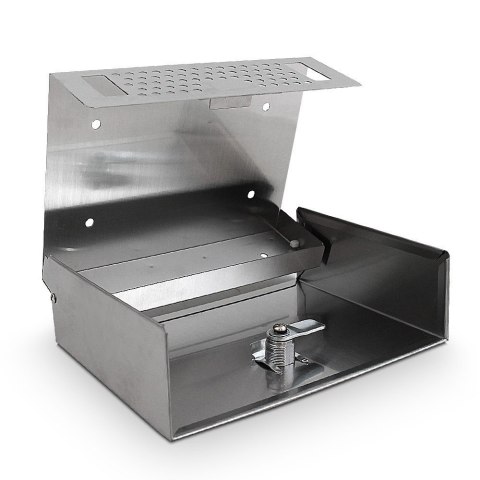 popielniczka zewnętrzna ścienna stal nierdzewna zamykana kompaktowa srebrna