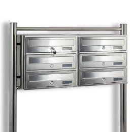 skrzynka lokatorska 6 euro stal nierdzewna stojak zamek zewnętrzna