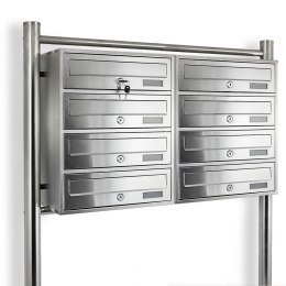 skrzynka lokatorska 8 euro stal nierdzewna stojak zamek zewnętrzna