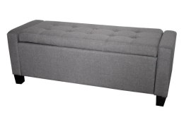 Sofa jasnoszara mała pufa HOPSACK GREY