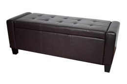 Sofa mała brązowa pufa BROWN PU