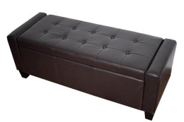 Sofa mała brązowa pufa BROWN PU