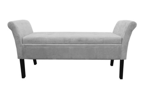 Sofa pufa silver chenille z oparciami duża