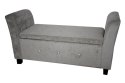 Sofa średnia szara grey chenille z guzikami