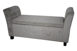 Sofa średnia szara grey chenille z guzikami