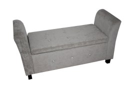 Sofa średnia szara grey chenille z guzikami