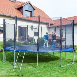 TRAMPOLINA 490 cm + DRABINKA + SIATKA + OSŁONA