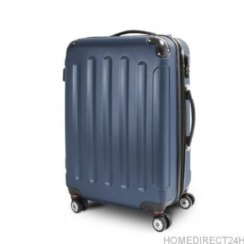 Walizka podróżna ABS STRIPES rozmiar M Ciemny niebieski
