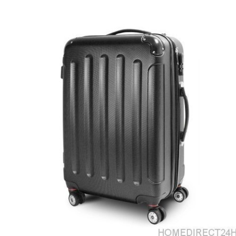 Walizka podróżna ABS STRIPES rozmiar M Czarny