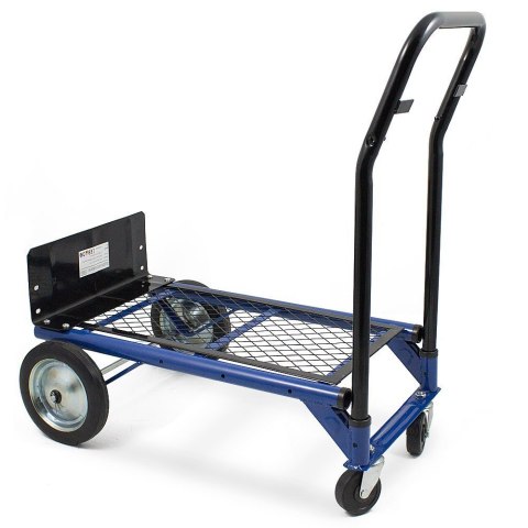 WÓZEK TRANSPORTOWY SKŁADANY 2w1 RĘCZNY PLATFORMOWY 80KG Gumowe Koła