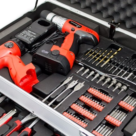 ZESTAW NARZĘDZI WIERTARKA AKU LATARKA 206 EL.