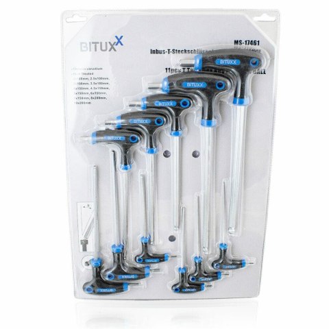 imbusy typ t 11 elementów stal chromowo-wanadowa wytrzymałe ergonomiczne