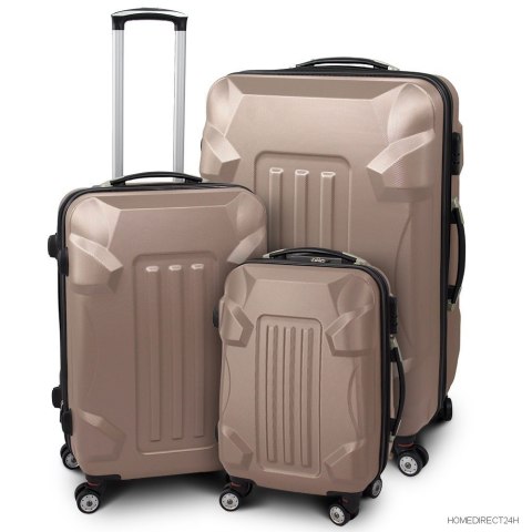 Zestaw walizek podróżnych ABS ARMOR Beżowy
