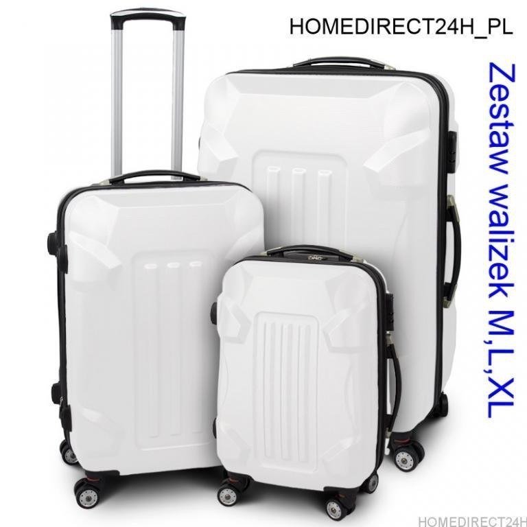 Zestaw walizek podróżnych ABS ARMOR Biały