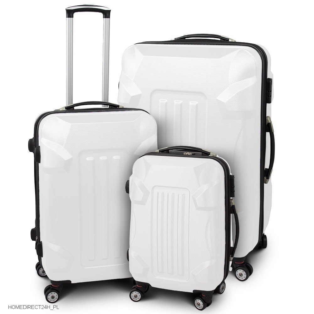 Zestaw walizek podróżnych ABS ARMOR Biały