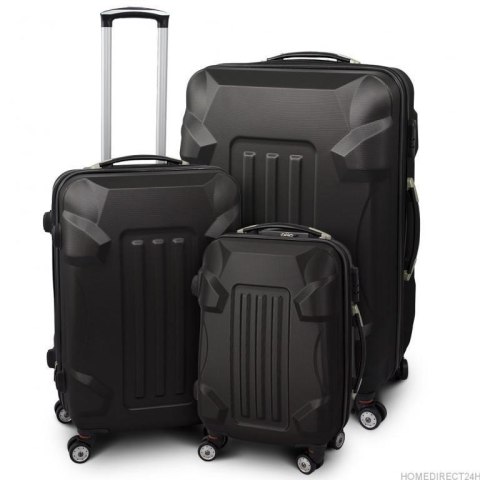 Zestaw walizek podróżnych ABS ARMOR Czarny