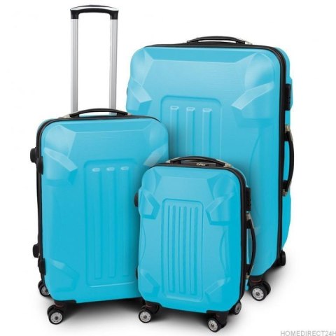 Zestaw walizek podróżnych ABS ARMOR Jasny niebieski