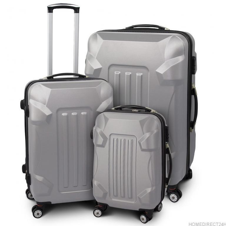 Zestaw walizek podróżnych ABS ARMOR Srebrny