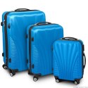 Zestaw walizek podróżnych ABS FUNNEL Błękitny