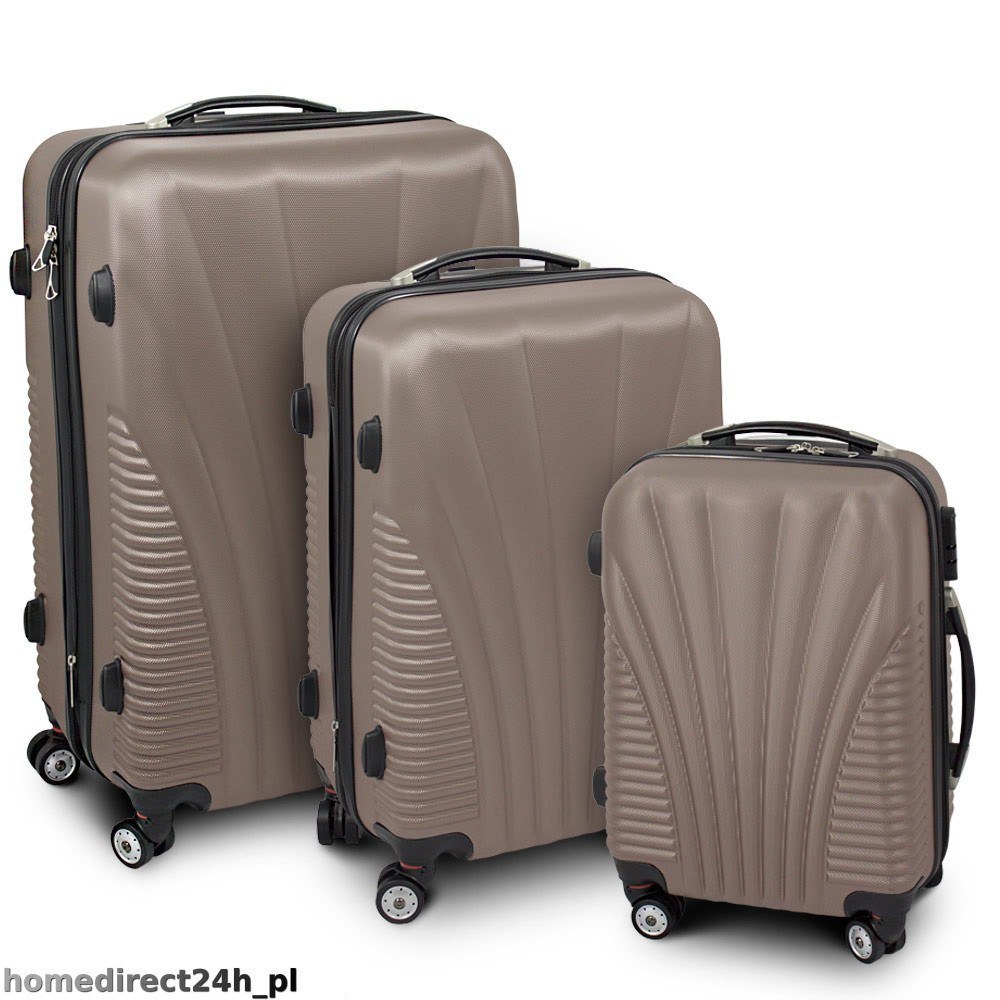 Zestaw walizek podróżnych ABS FUNNEL Brązowy