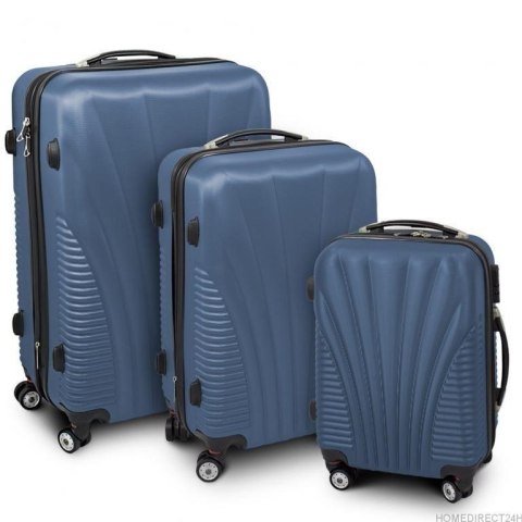 Zestaw walizek podróżnych ABS FUNNEL Ciemny niebieski