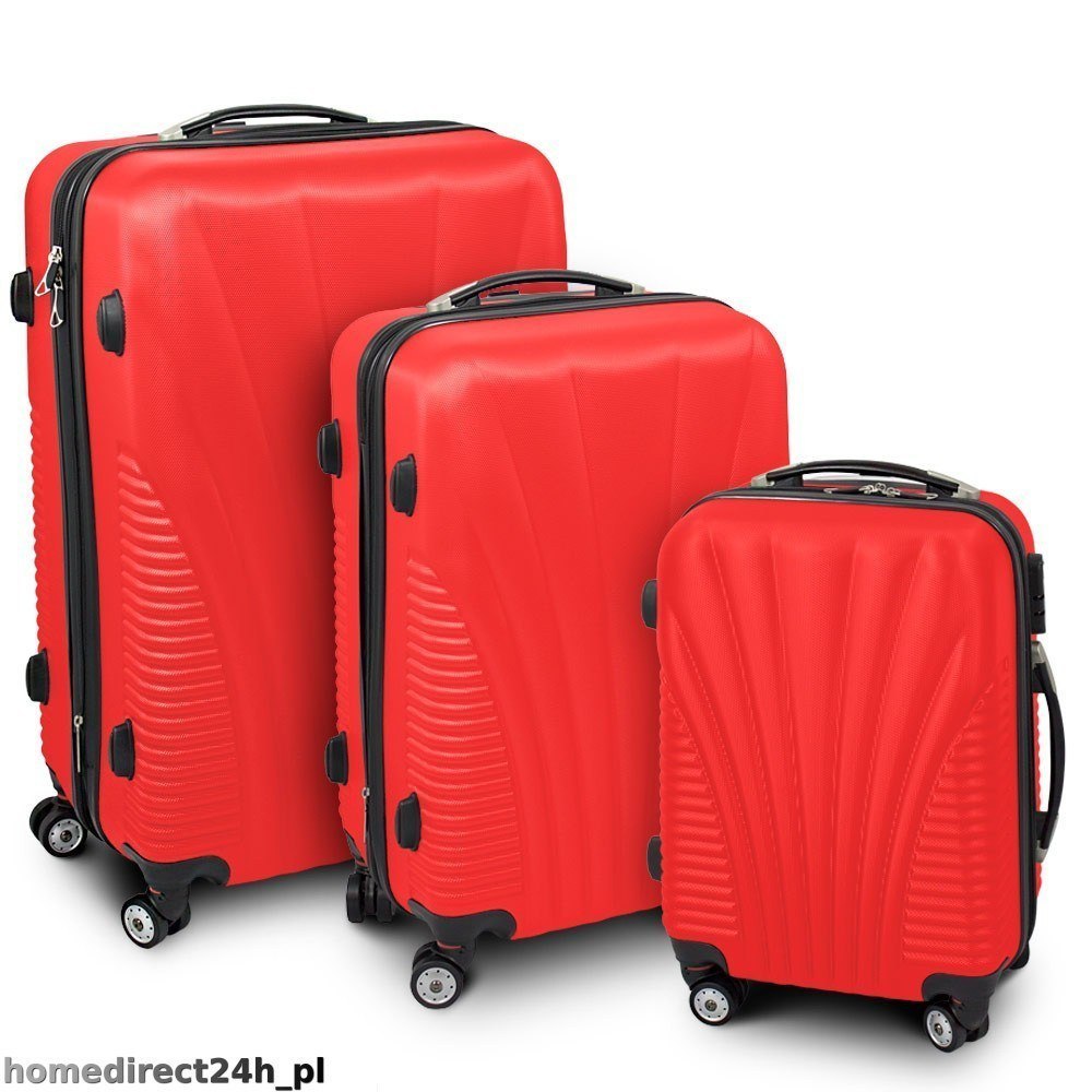 Zestaw walizek podróżnych ABS FUNNEL Czerwony