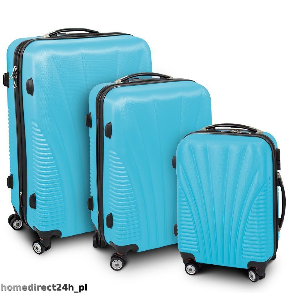 Zestaw walizek podróżnych ABS FUNNEL Niebieski