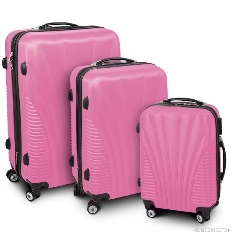 Zestaw walizek podróżnych ABS FUNNEL Różowy