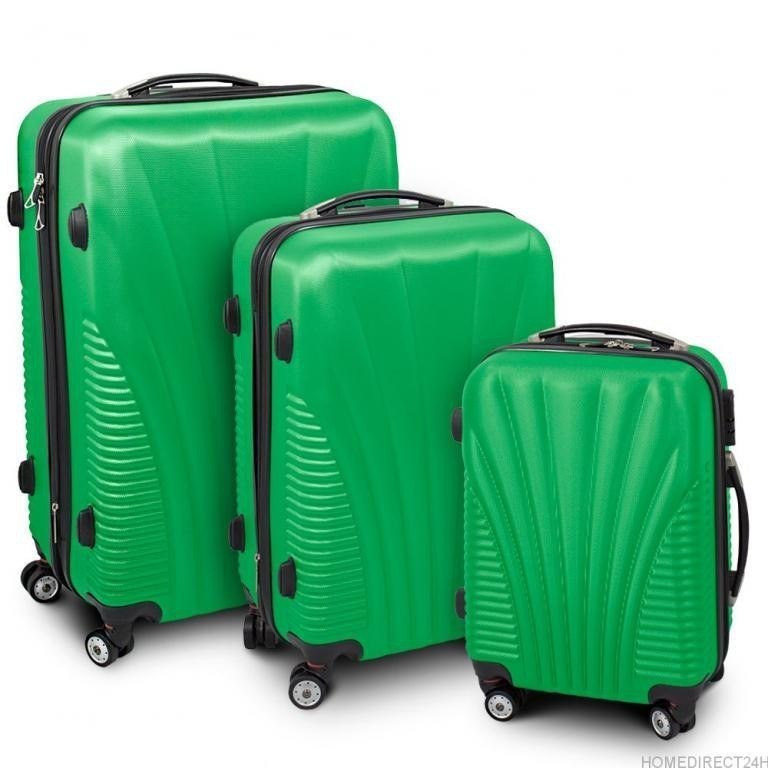 Zestaw walizek podróżnych ABS FUNNEL Zielony