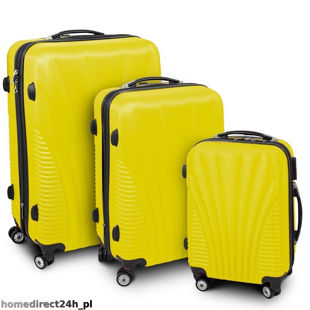 Zestaw walizek podróżnych ABS FUNNEL Żółty