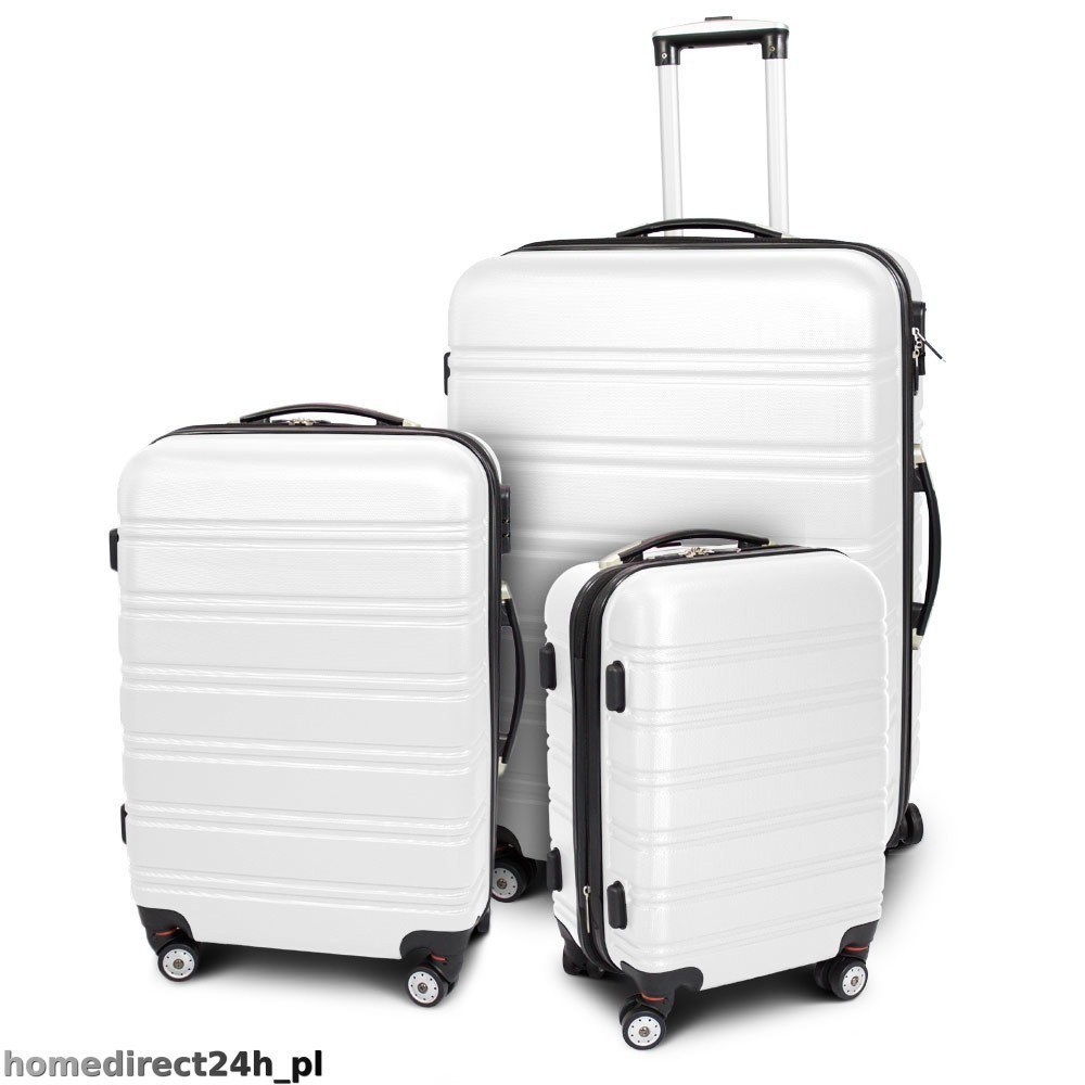 Zestaw walizek podróżnych ABS LINE Biały