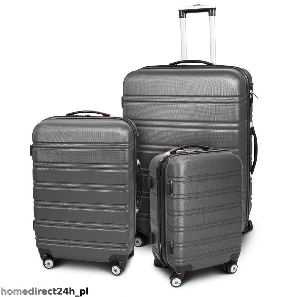 Zestaw walizek podróżnych ABS LINE Ciemny szary