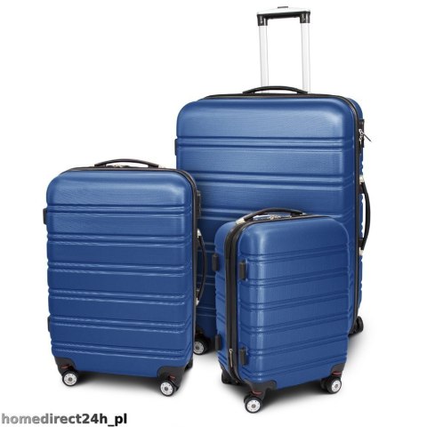 Zestaw walizek podróżnych ABS LINE Granatowy