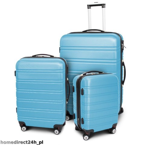 Zestaw walizek podróżnych ABS LINE Jasny niebieski