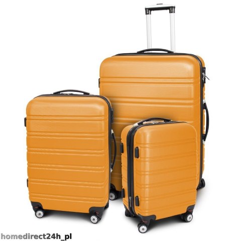 Zestaw walizek podróżnych ABS LINE Pomarańczowy