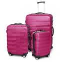 Zestaw walizek podróżnych ABS LINE Różowy