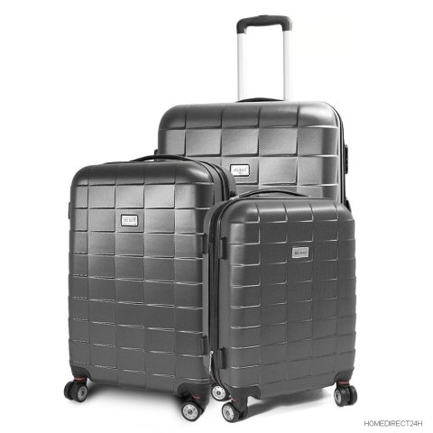 Zestaw walizek podróżnych ABS SQUARD Czarny