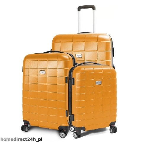 Zestaw walizek podróżnych ABS SQUARD Pomarańczowy