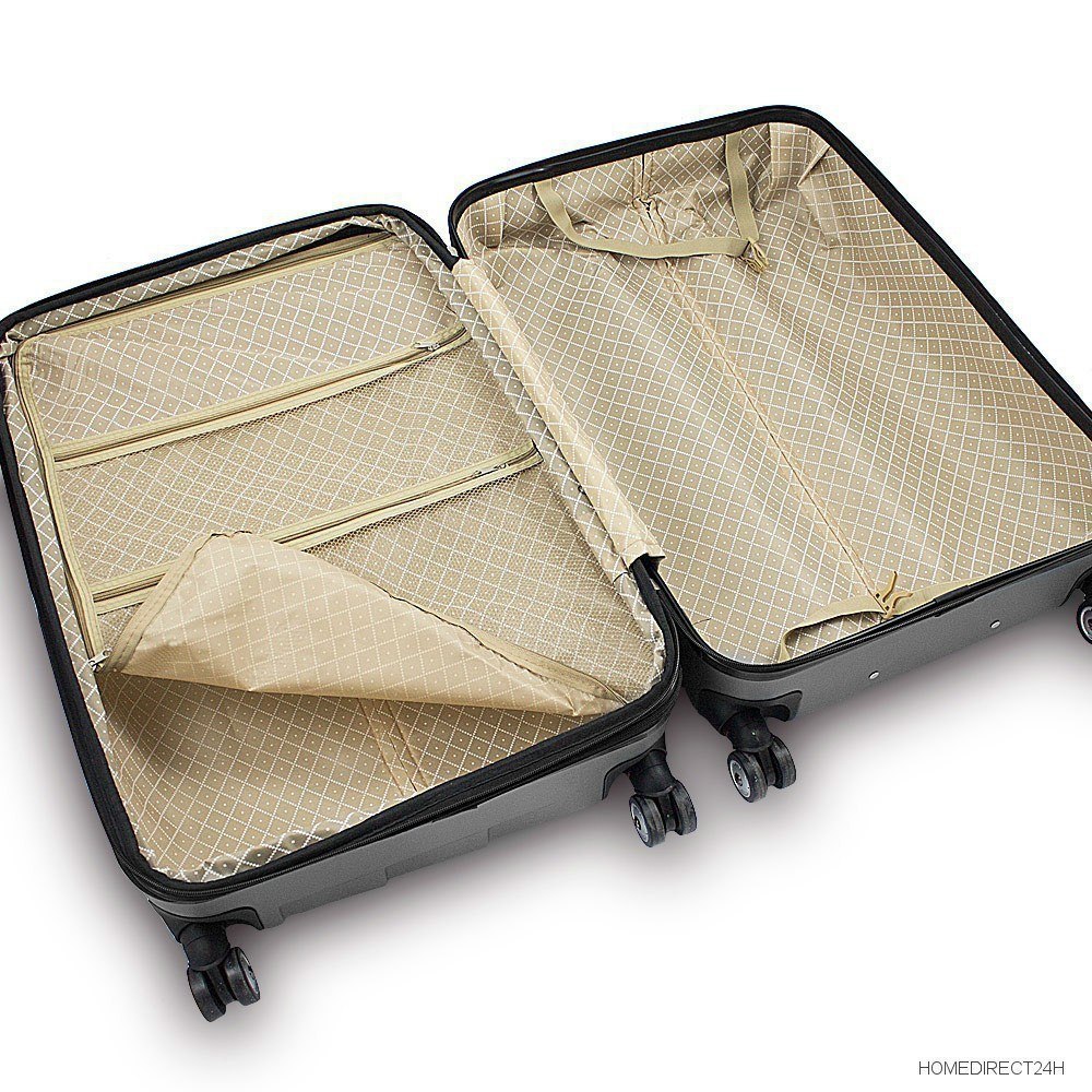 Zestaw walizek podróżnych ABS SQUARD Różowy