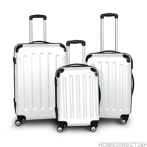 Zestaw walizek podróżnych ABS STRIPES Biały