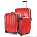 Zestaw walizek podróżnych ABS STRIPES Czerwony