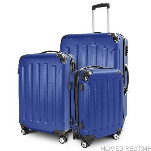 Zestaw walizek podróżnych ABS STRIPES Niebieski