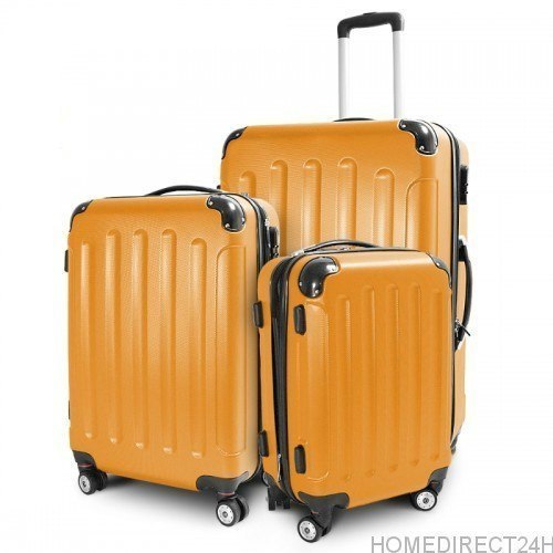 Zestaw walizek podróżnych ABS STRIPES Pomarańczowy