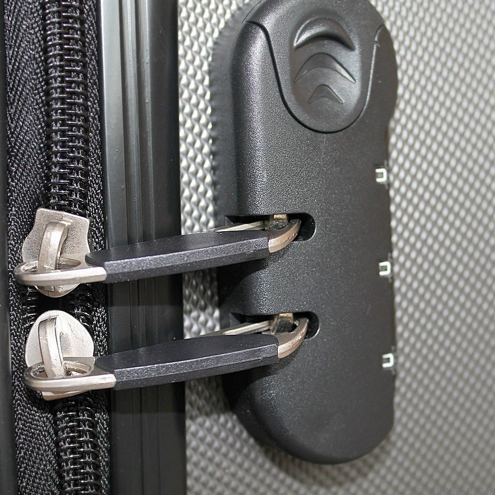 Zestaw walizek podróżnych ABS STRIPES Srebrny