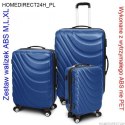 Zestaw walizek podróżnych ABS WAVE Niebieski